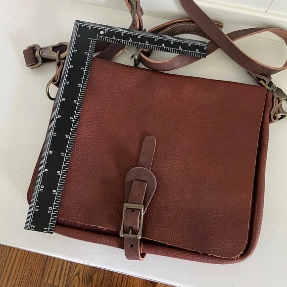 Lamb Leather Goods NEW Messenger Bison Leather Bag